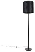 Lampada da terra moderna con paralume nero 40 cm - Simplo