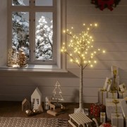 Albero Natale LED Interno Esterno 200, 180, 140, 120 Salice, Albero Natale 120 LED 1,2 m Salice Bianco Caldo Interno Esterno