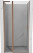 Mexen Mist L porta doccia a battente 95 cm, trasparente, rame spazzolato - 8A4L-095-000-65-00