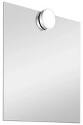 Specchio bagno 50x60 cm reversibile con applique LED frontale