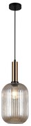 ITALUX PND-5588-1L-BRO+AMB - Lampadario a cavo ANTIOLA 1xE27/40W/230V bronzo