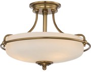 Lampadario Contemporaneo Griffin Metallo Ottone Anticato 3 Luci E27