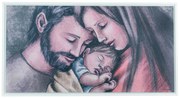 BONGELLI PREZIOSI capezzale sacra famiglia moderno stampato cm 110 x 60