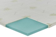 Topper 10 cm in MyMemory Foam con rivestimento sfoderabile all'aloe vera 80x190 - Singolo