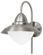 Applique Contemporanea Da Esterno Sidney 1 Luce Acciaio Inox Grigio