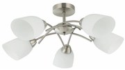 Lampadario a plafone DONNA 5xE27/60W/230V nichel
