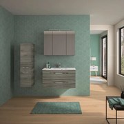 Mobile sottolavabo e lavabo Image per vasca centrale rovere grigio L 90 x H 48 x P 48 cm 2 cassetti