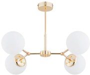 Lampadario on a pole FOTON  4xE14/40W/230V oro/bianco