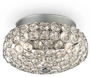 Plafoniera Contemporanea King Metallo-Cristallo Cromo 3 Luci G9 3W 3000K