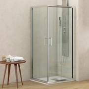 Box doccia angolare dimensioni 90x70 altezza 180cm cristallo trasparente K410 - KAMALU