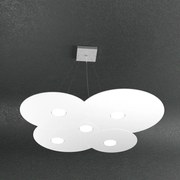 Sospensione Moderna Cloud Metallo Bianco 5 Luci Gx53