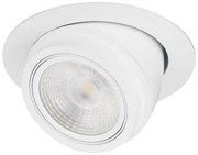 Portafaretto orientabile AR111 da incasso 190mm Bianco Rotondo Novaline