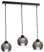 Lampadario su corda UNO WOOD 3xE27/60W/230V nero/marrone