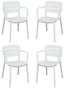 HAZEL - set 4 poltrone in polipropilene impilabili