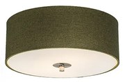 Lampada da soffitto rustica verde 30 cm - Drum Jute