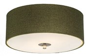 Plafoniera rurale verde 30 cm - Tamburo di iuta