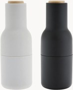 Set macina sale e pepe con coperchio in legno di faggio Bottle Grinder 2 pz