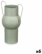 Vaso Verde Acciaio 22 x 32 x 14 cm (6 Unità)