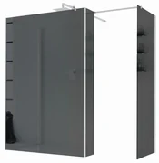 Walk-in wens L 68 x H 200 cm, vetro 6 mm fumé bianco