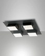 Lucas plafoniera antracite 4 luci dimmerabile 48w 3000k 4160lm