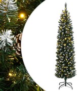 Albero di Natale Artificiale Sottile con LED, Albero di Natale Artificiale Sottile con 150 LED 120 cm