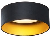 Plafoniera moderna in velluto nero 40cm con LED dimmerabile a 3 livelli - Sue