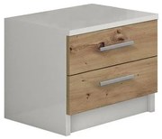 Comodino TOD bianco/rovere artisan
