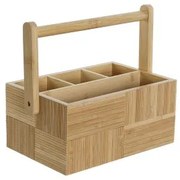 Vassoio Portaposate DKD Home Decor Naturale Bambù 27 x 16,5 x 11,5 cm