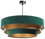 Lampadario su filo TRINITI 1xE27/60W/230V verde/oro