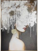 Quadro con elementi dipinti a mano 70x100 cm Mary - Styler