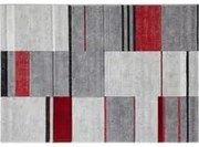 Tappeto 160x230 cm Ray A grigio e rosso