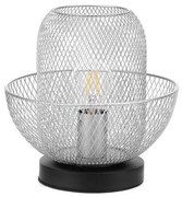 ONLI - Lampada da tavolo ZAIR 1xE27/22W/230V nero/argento