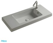 Ceramica Tecla "Serie 35" Lavabo In Ceramica 35X80 Bianco Lucido