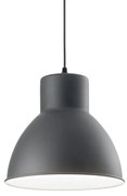 Sospensione Industrial-Minimal Metro Metallo Grigio 1 Luce E27