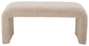 Panca crema in tessuto bouclé Bobbie - Bloomingville