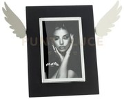 Portafoto di design icaro piccolo nero ,avorio in ferro e polimetil...