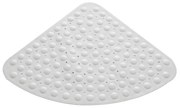 Tappeto antiscivolo angolare in PVC bianco 54x54 cm