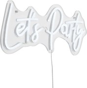 Lampada da parete al neon bianca con LED - Let's Party