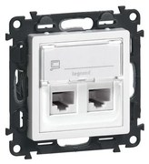 Legrand 75C5UB2 - Presa dati VALENA LIFE 2xRJ45 class 5E UTP bianca
