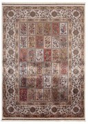 Tappeto Qoum Shah 4 orientale in cotone beige, L 150 x L 80 cm