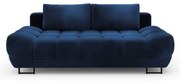 Divano letto a tre posti blu reale con rivestimento in velluto Cirrus - Windsor &amp; Co Sofas
