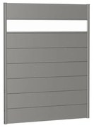 Frangivista in acciaio BIOHORT con vetro, grigio quarzo metallizzato 145 x 182 cm, spessore 44 mm