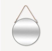 Atmosphera - Specchio da parete EDEN diametro 38 cm argento