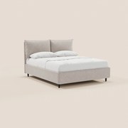 ZAYRON letto imbottito con vano contenitore e morbidi cuscini regolabili - design moderno in tessuto certificato Oeko-Tex®