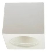 Applique da Soffitto in Gesso Pitturabile 70x70x70mm, 1xGU10 Materiale Gesso