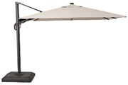 Ombrellone decentrato grigio SONORA II NATERIAL L 288 x 288 cm con telo tortora