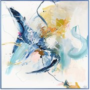 Stampa su tela incorniciata fatta a mano Confidential Blue