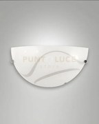 Magma applique bianca 1 luce attacco e27 d. vetro 30cm