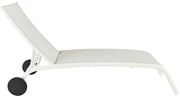 Lettino senza cuscino Lyra II NATERIAL in alluminio bianco e seduta bianco