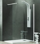 Kamalu - Box doccia walkin 110 cm con profilo bianco opaco KW-100W